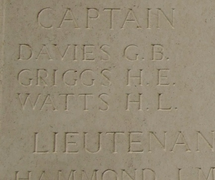 Inscription to HL Watts on Loos Memorial